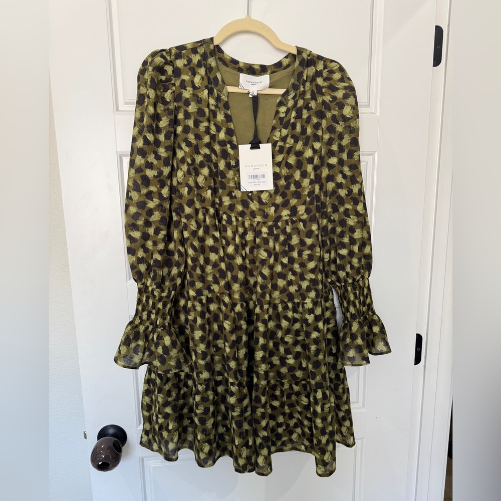NWT Pomander Place Green Brushed Kenzo Dress